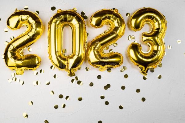 Set of foil balloons numbers 2023 (large)