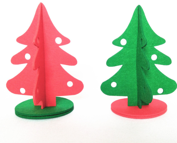 Three-dimensional felt Christmas tree (25 cm)