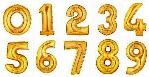 Foil balloons Numbers (large)