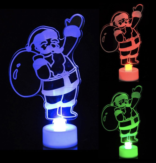 LED Santa Claus 2D on stand