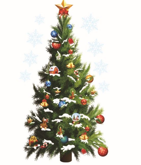 Decorative sticker Christmas tree