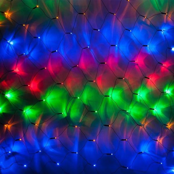 New Year's garland mesh multi-colored