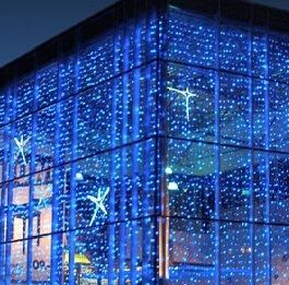 Christmas Garland grid blue