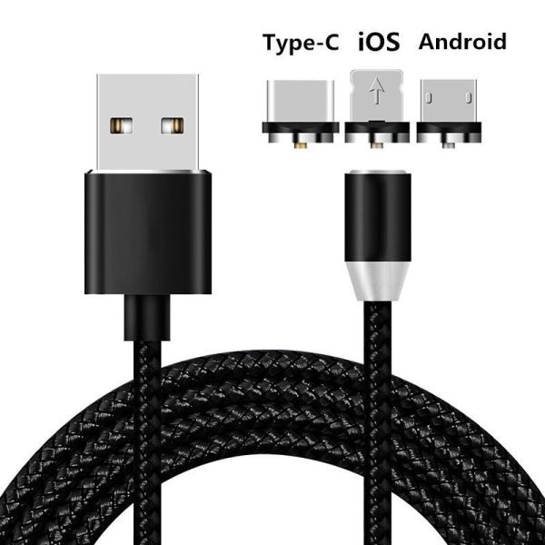 Magnetic cable universal (USB/MicroUSB Type-C Lightning)