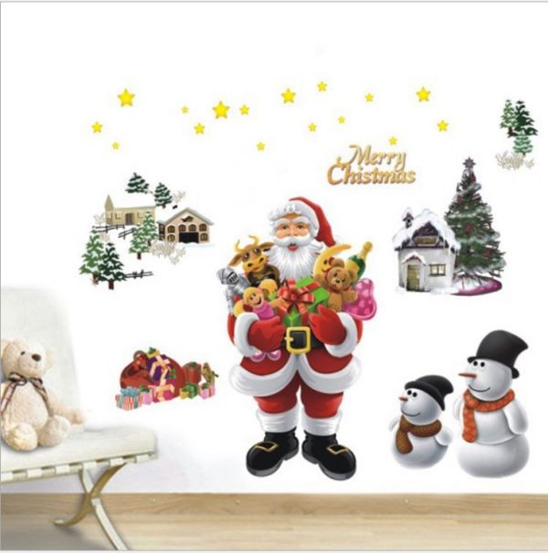 Wall sticker Santa Claus with gifts