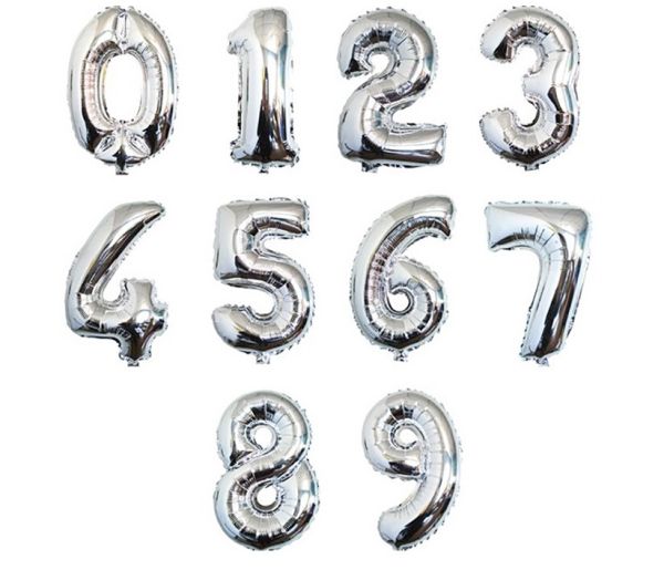 Foil balloons Numbers (small 40 cm)