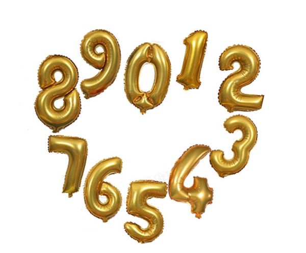 Foil balloons Numbers (small 40 cm)